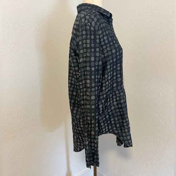 APNY 100% Organic Cotton Polka Dot Button-Up Tunic - Picture 6 of 10